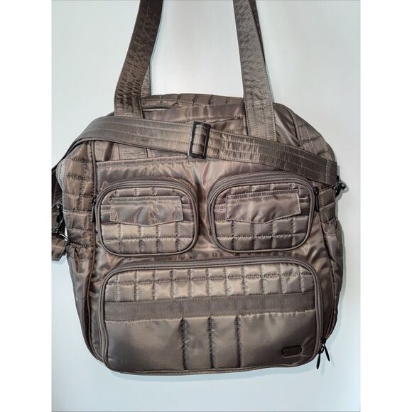 LARGE Lug Puddle Jumper LE Tote Bag Handbag Travel Crossbody Carryon Steel Grey - Picture 14 of 15